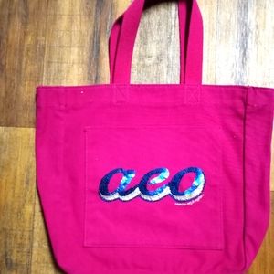 American Eagle Fuschia Sequin Tote